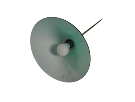 Vintage hanglamp - biljartlamp - opaline - messing - 1960's