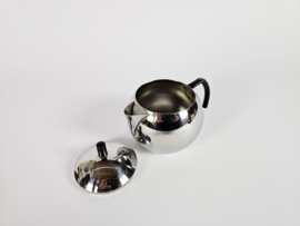 Tracanzan Alfa - 'Pallina' - Inox 18/10 - thee/koffiekannetje - Made in Italy - chroom - 60's