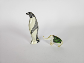Abraham Palatnik - collectibles - kunsthars - Lucite - Olifant & Pinguin - Brazilië - 3e kwart 20e eeuw