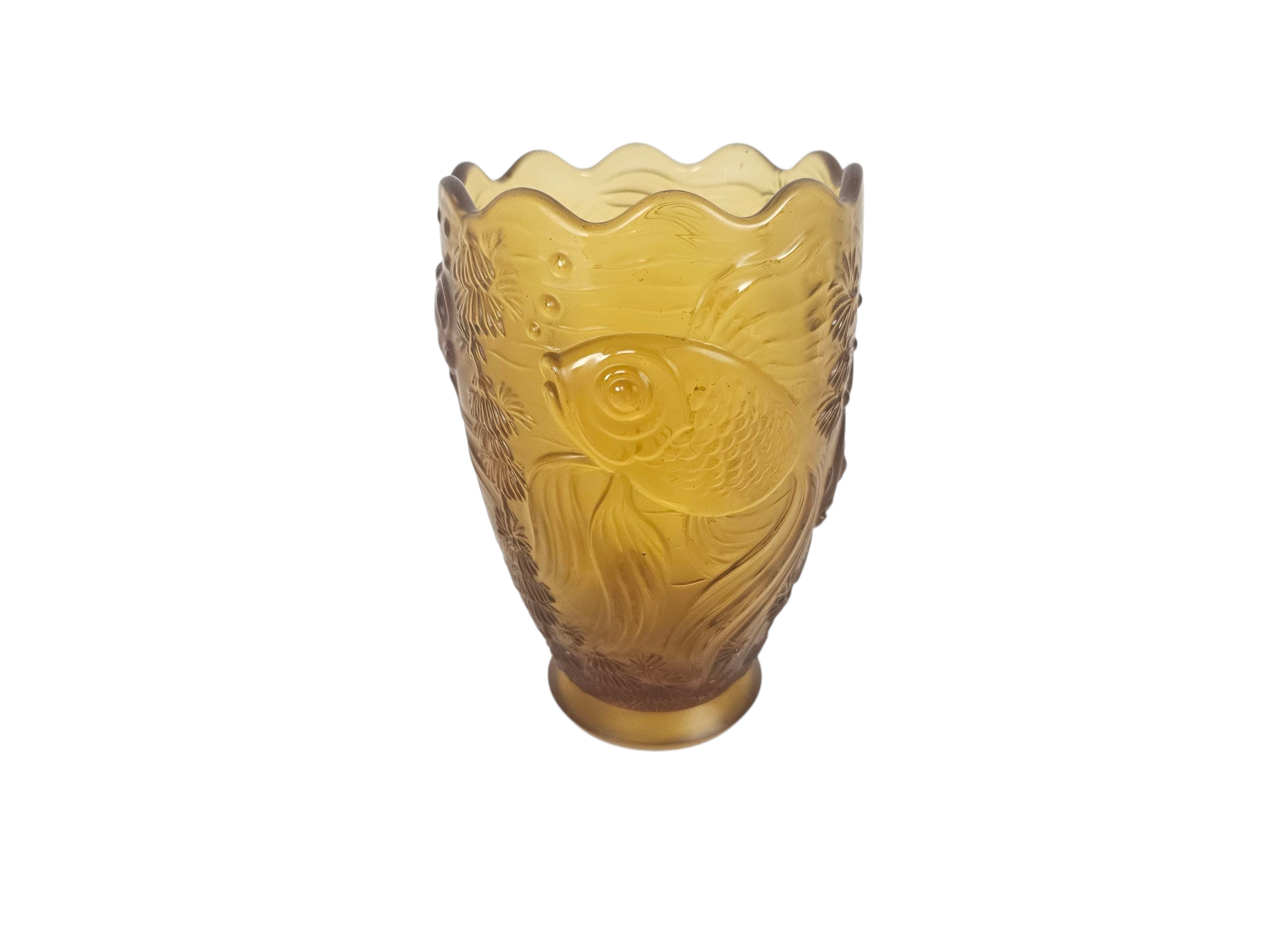 Josef Inwald - Barolac - "Koi karper" - persglazen vaas - gesatineerd glas - model "Poison" - 1930's