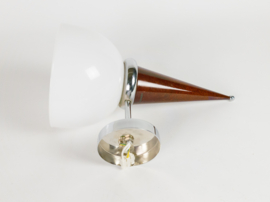 Disignoluce - Andrea Bastianelli - wandlamp - opaalglas - chroom - 90's
