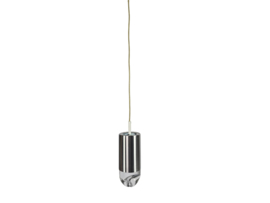 Raak Amsterdam - B 1015 - 'bullet' hanglamp - aluminium - kristal - Holland - 60's
