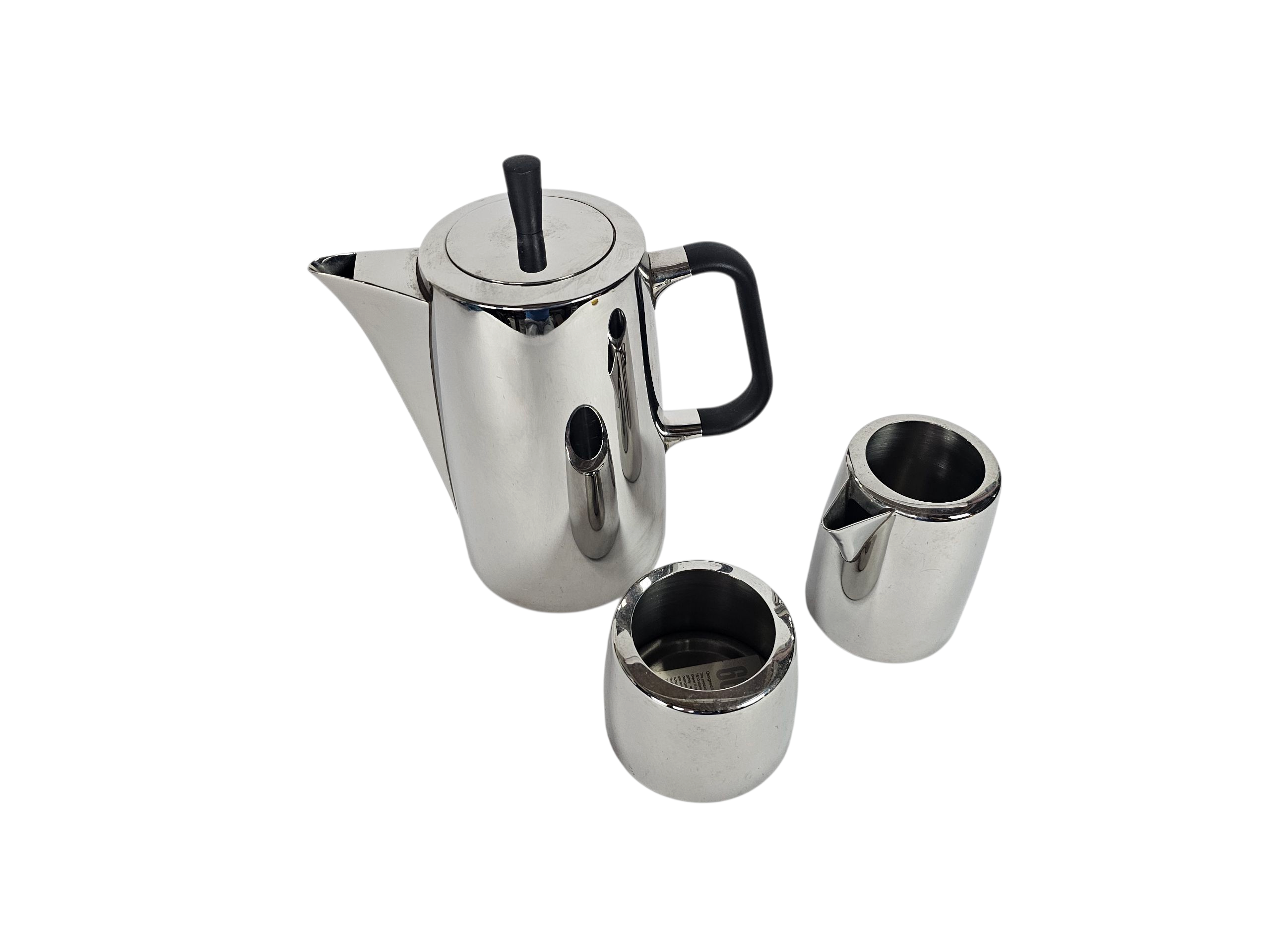 Oliver Hemming design - Sixty six (66) 18/10 stainless - Koffiepot - Melkkannetje - Suikerpotje - Memphis stijl - 1990's