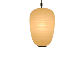 Stilnovo stijl  - attr. Bruno Chiarini - pendant - messing - opaalglas - Italie - 60's