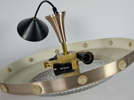 Vintage -  Lakro style - Ufo hanglamp - 'Champagne gold' - glas - 70s