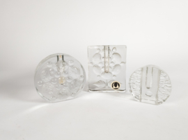 Walther glass - design Heiner Dusterhaus - kandelaars - set (3)  - 1970's