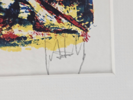 Jits Bakker - Litho - 'Mannen Model' - gesigneerd - 1992