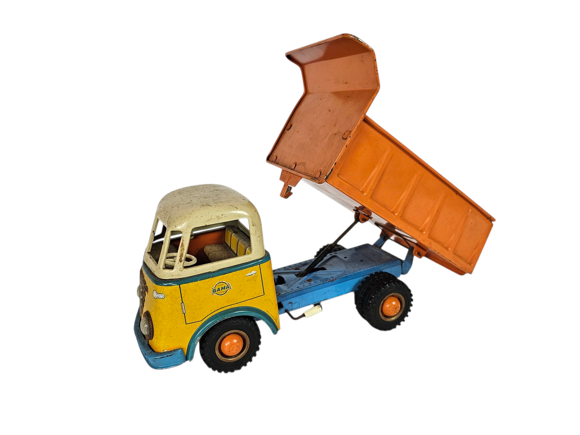 GAMA - blikken speelgoed - hydraulische  dump truck -  Germany - 1950-1959 -