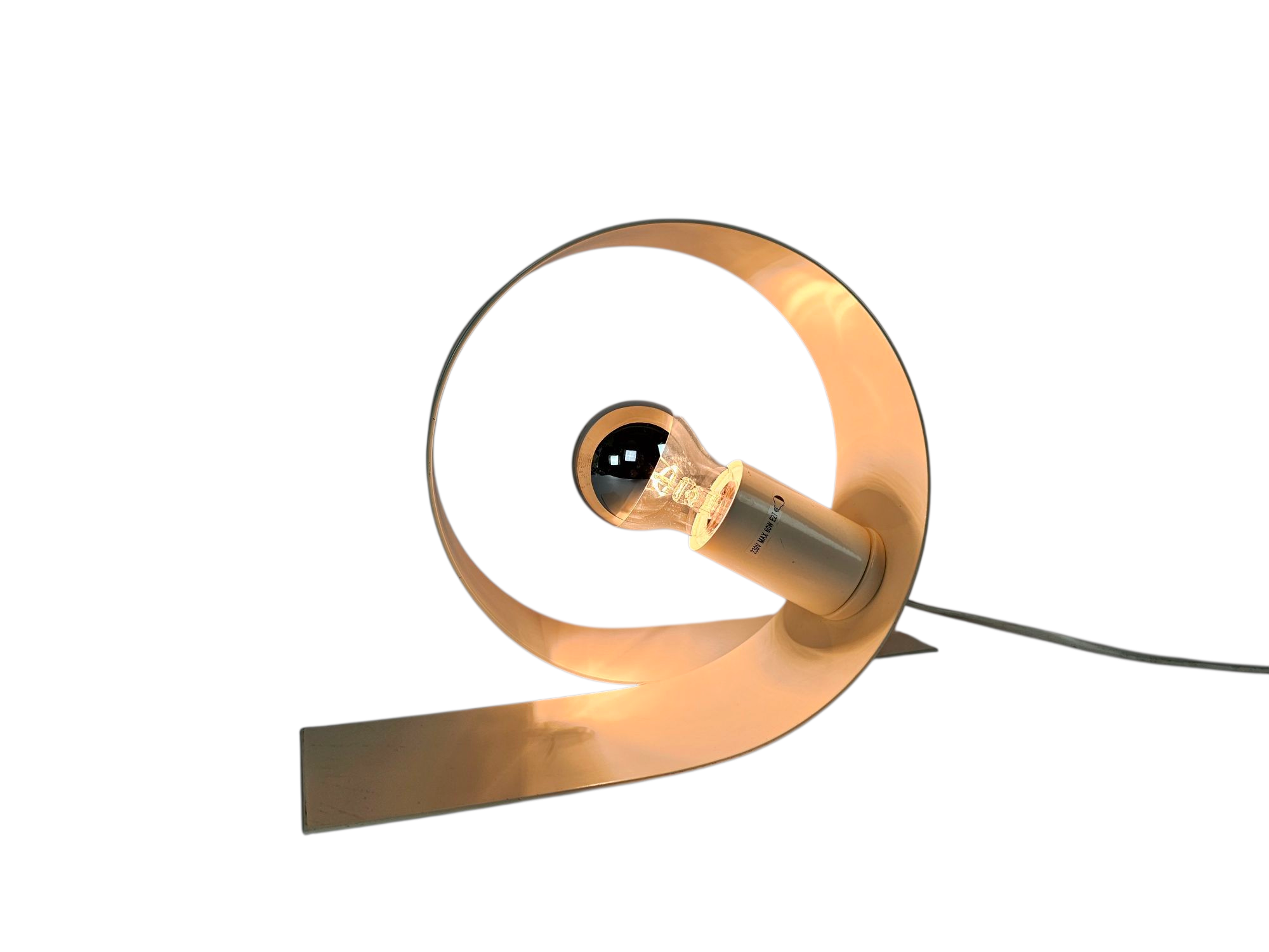 Massive -  Made in Belgium - Looping lamp - tafellamp - wit gelakt - 90's