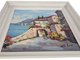 Schilderij - Olieverf op doek - Mediterrane - 3e kwart 20e eeuw