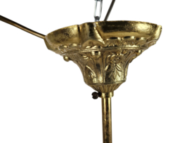Chandelier - Hollywood Regency - verguld - kristal - 3e kwart 20e eeuw
