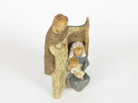 Maria - Jozef - Jezus - beeld - gips - gesigneerd WF - 1e helft 20e eeuw