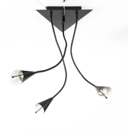 Hala Zeist - Plafondlamp - 3 flexibele armen - halogeen - post modern - 80's