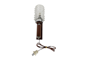 Wandlamp - teak - kristal - chroom - Denemarken - 60's