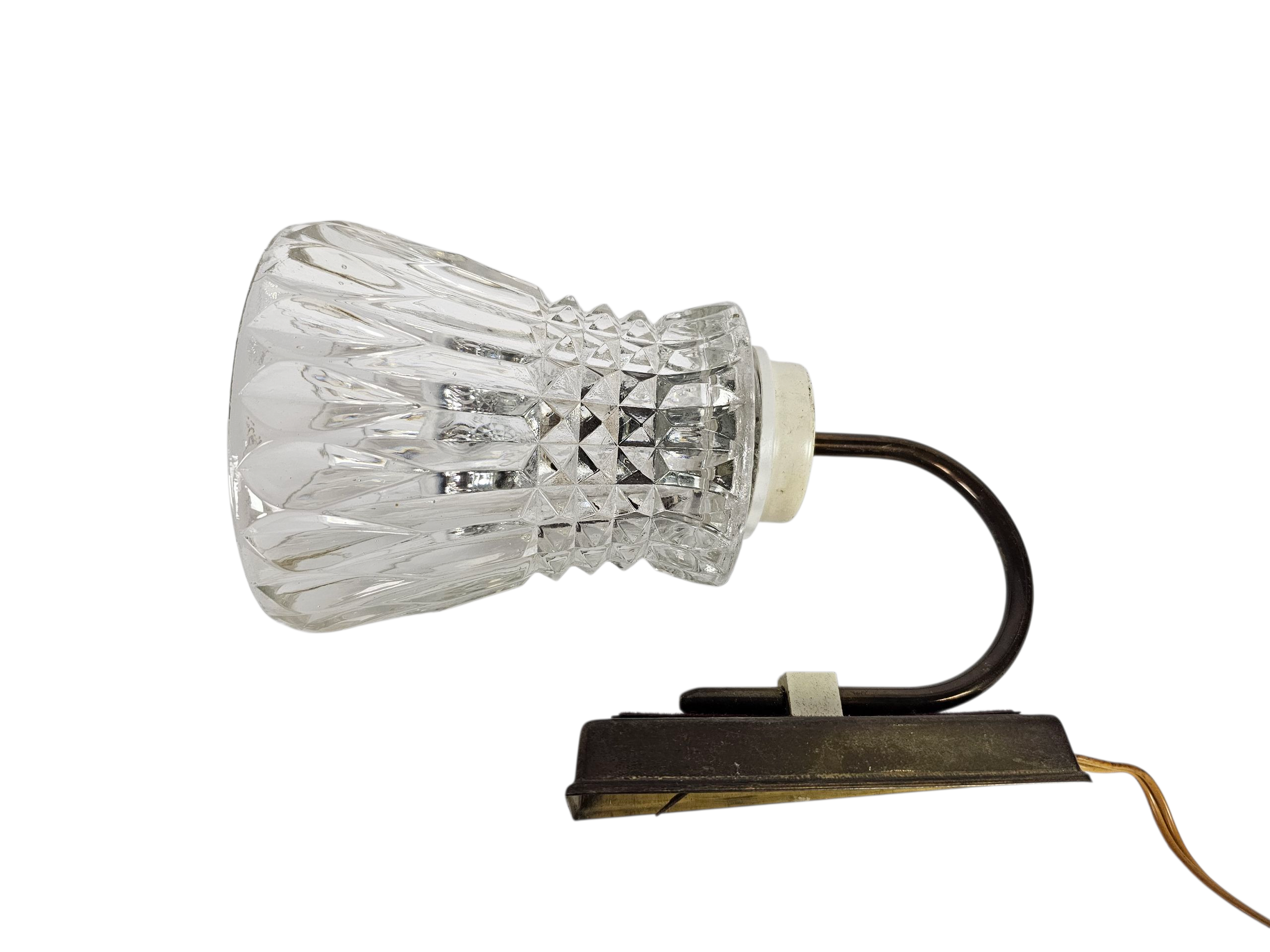 Vintage muurlamp - koper - messing - kristal - Holland - 60's