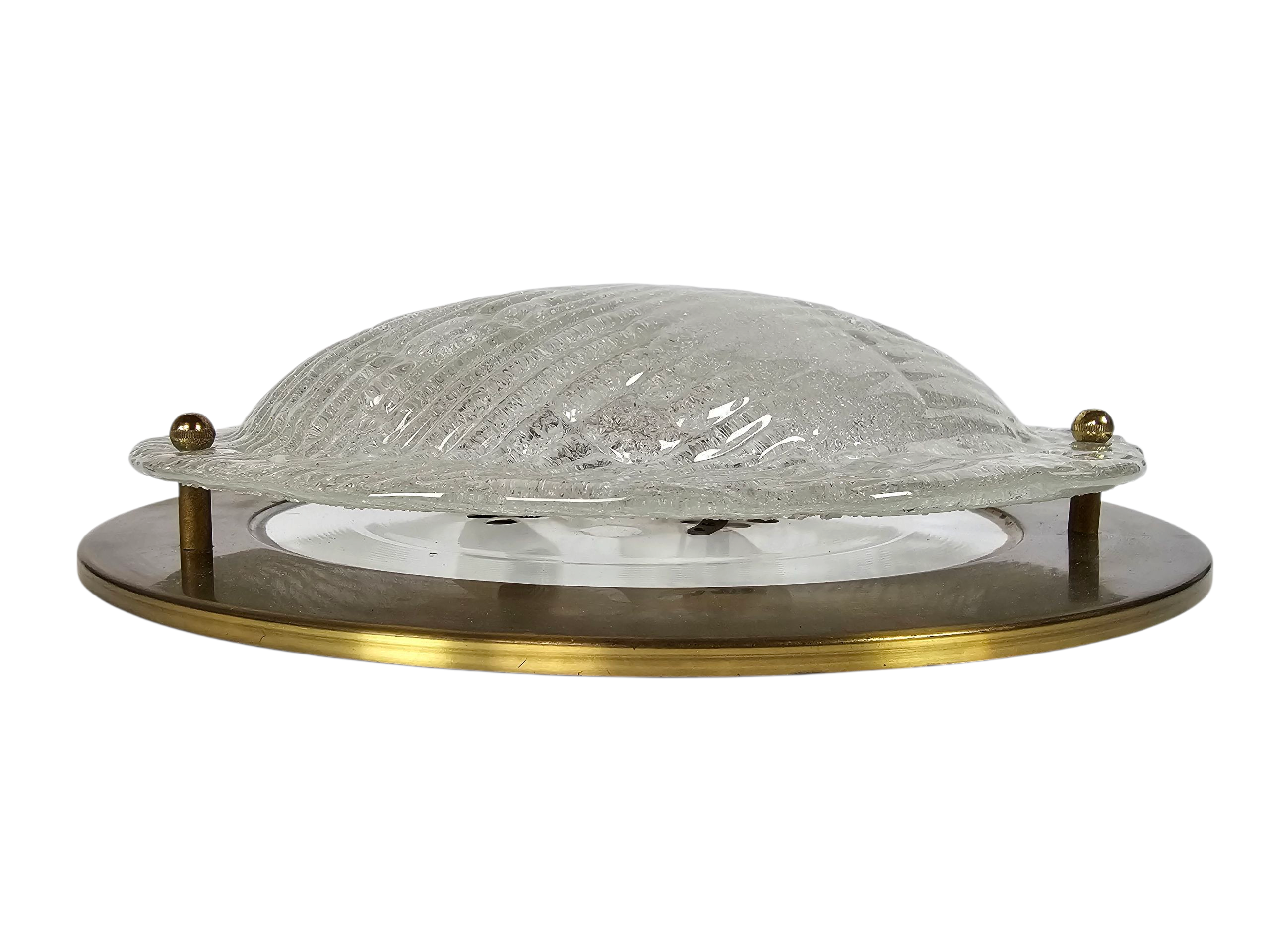 Hillebrand Leuchten - Hollywood Regency stijl -  'frosted' glas - messing - 80's