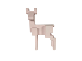 Ikea - Monica Mulder - roze 8-bit hert - gecoat aluminium - 2000