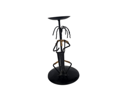 Laurids Lonborg - Denemarken - kaarsenhouder - metaal - raffia - 60's