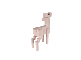 Ikea - Monica Mulder - roze 8-bit hert - gecoat aluminium - 2000