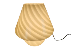 XL - Murano -  Vetri- Venini - mushroom lamp - spiraallamp -  Swirled Glass lamp - 60's