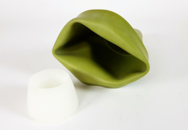 Dutch design - 'Amazing vase' - designer Johan Bakermans - rubber - oprolvaas - 90's