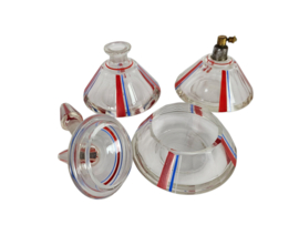 Karl Palda - Art Deco - toilet garnituur - Poederdoos - Parfumfles -  parfumverstuiver - Tsjechië - 1e kwart 20e eeuw