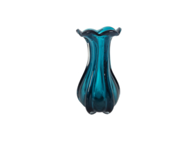 Murano - vaas - aqua blauw - Italie - 3e kwart 20e eeuw