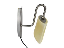 Hala Zeist - wandlamp - geborsteld staal - glas - 1990's