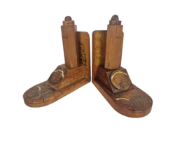 Boekensteunen "Strijd om de Grebbeberg 1940" - Hout- Eiken - Militaria