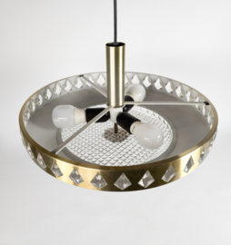Vitrika - Denemarken - hanglamp - messing - kristal - 60's