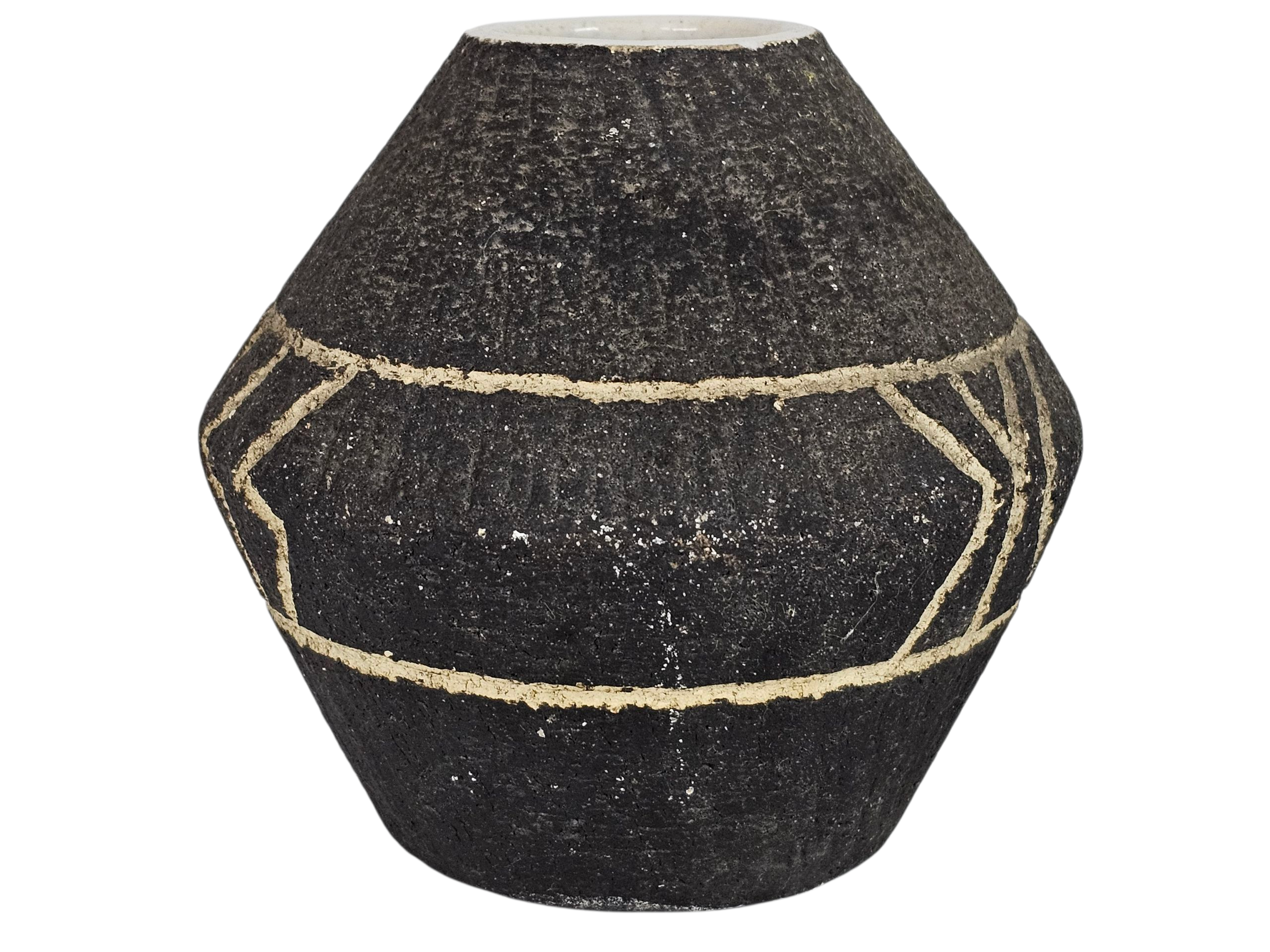 Pieter Groeneveldt -  sgraffito vaas - aardewerk - Made in Holland - 60's