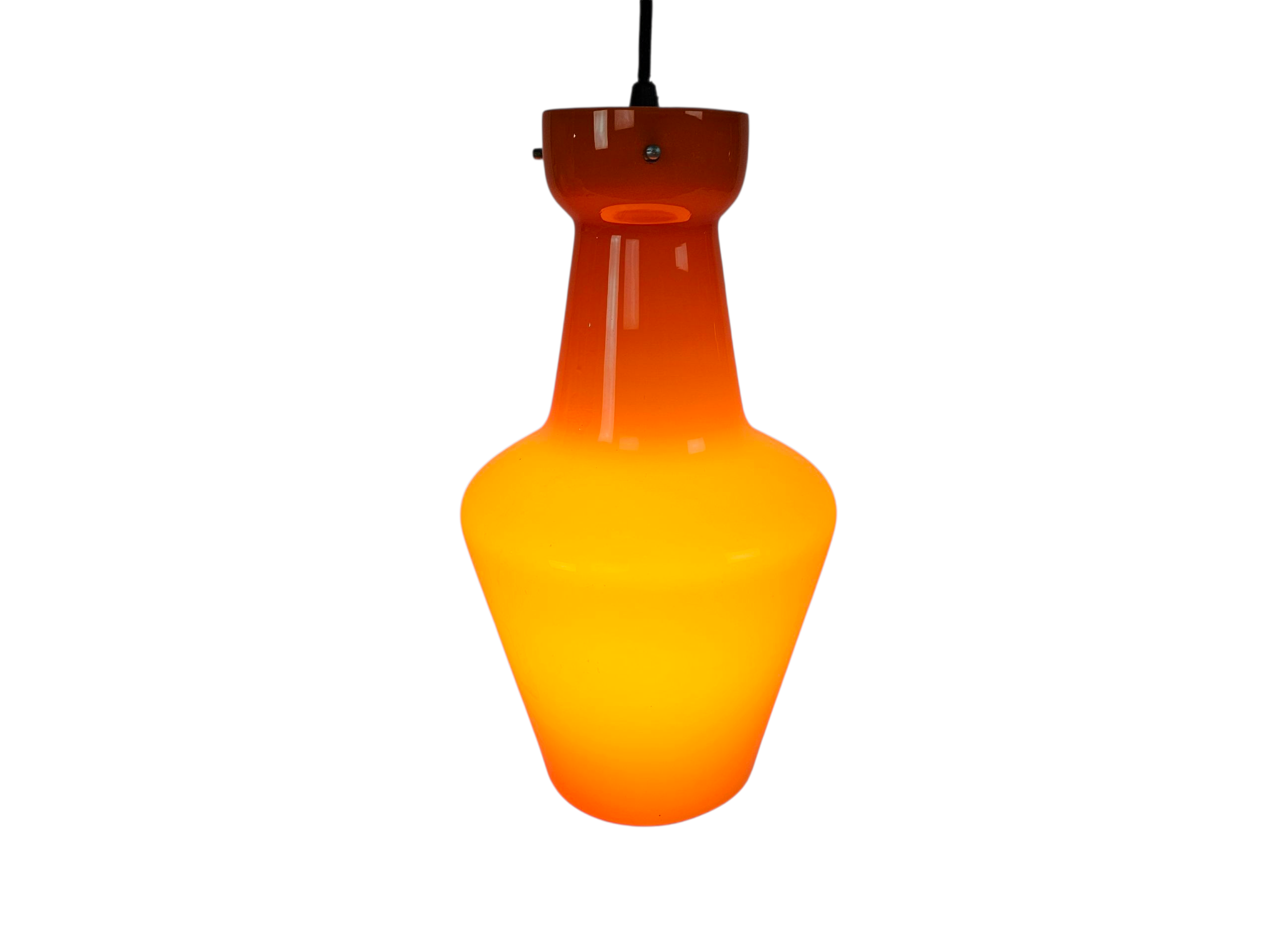 Targetti Sankey - Made in Italy - opaalglas - oranje - hanglamp - 1960's