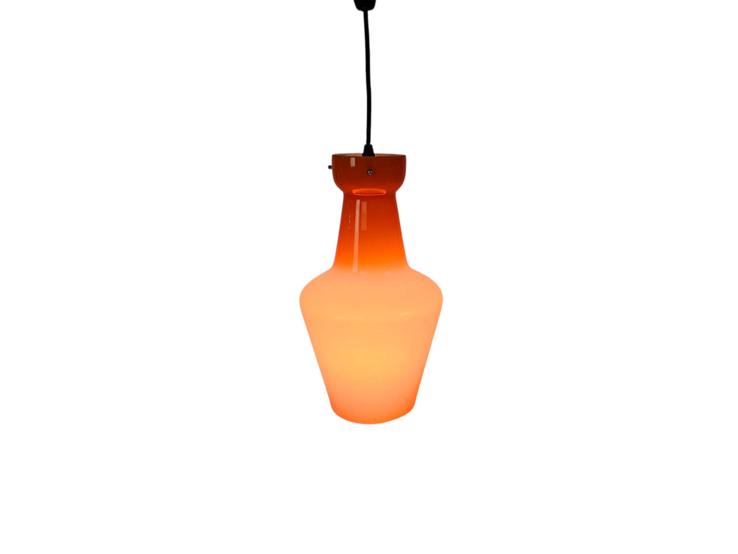 Targetti Sankey - Made in Italy - opaalglas - oranje - hanglamp - 1960's