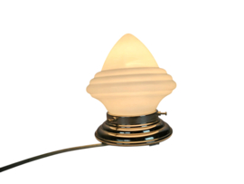Giso Gipsen - plafonniere - 'eikel' - opaalglas - nikkel