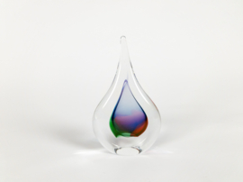 Leerdam glas - paperweight  -  druppel - gekleurd glas - 2000