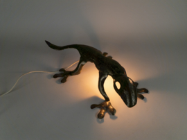 wandlamp - salamander - hagedis - handmade - metaal - 90's