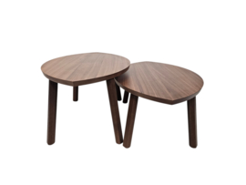 Ikea - model Stockholm - design Ola Wihlborg - 'Nesting tables' set - walnoot fineer