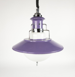 Brevettato - Space Age - hanglamp - opaalglas - metaal - Italie - 70's