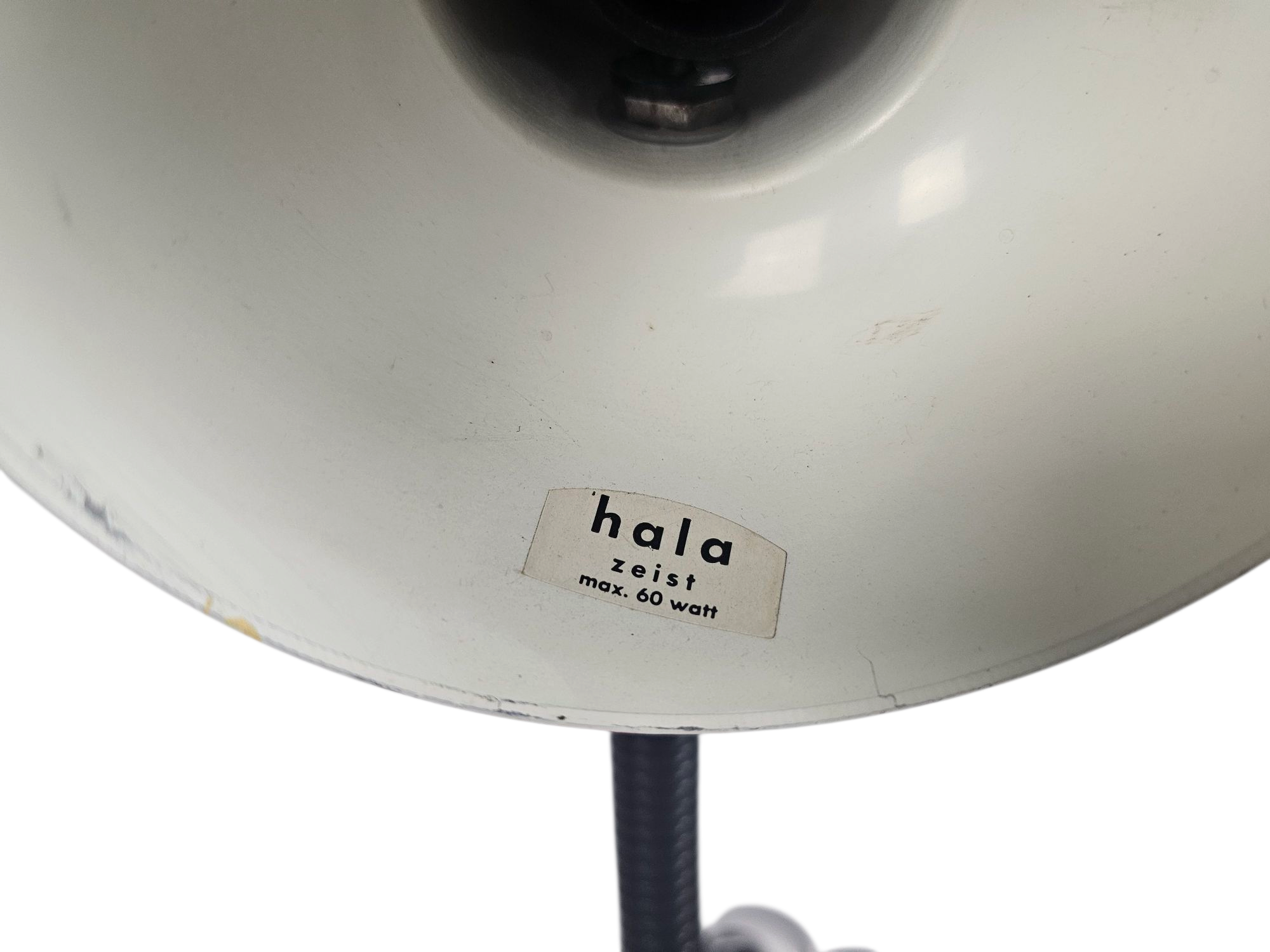 Hala Zeist - bureaulamp - model 703 - flexibele hals - wit - 70's