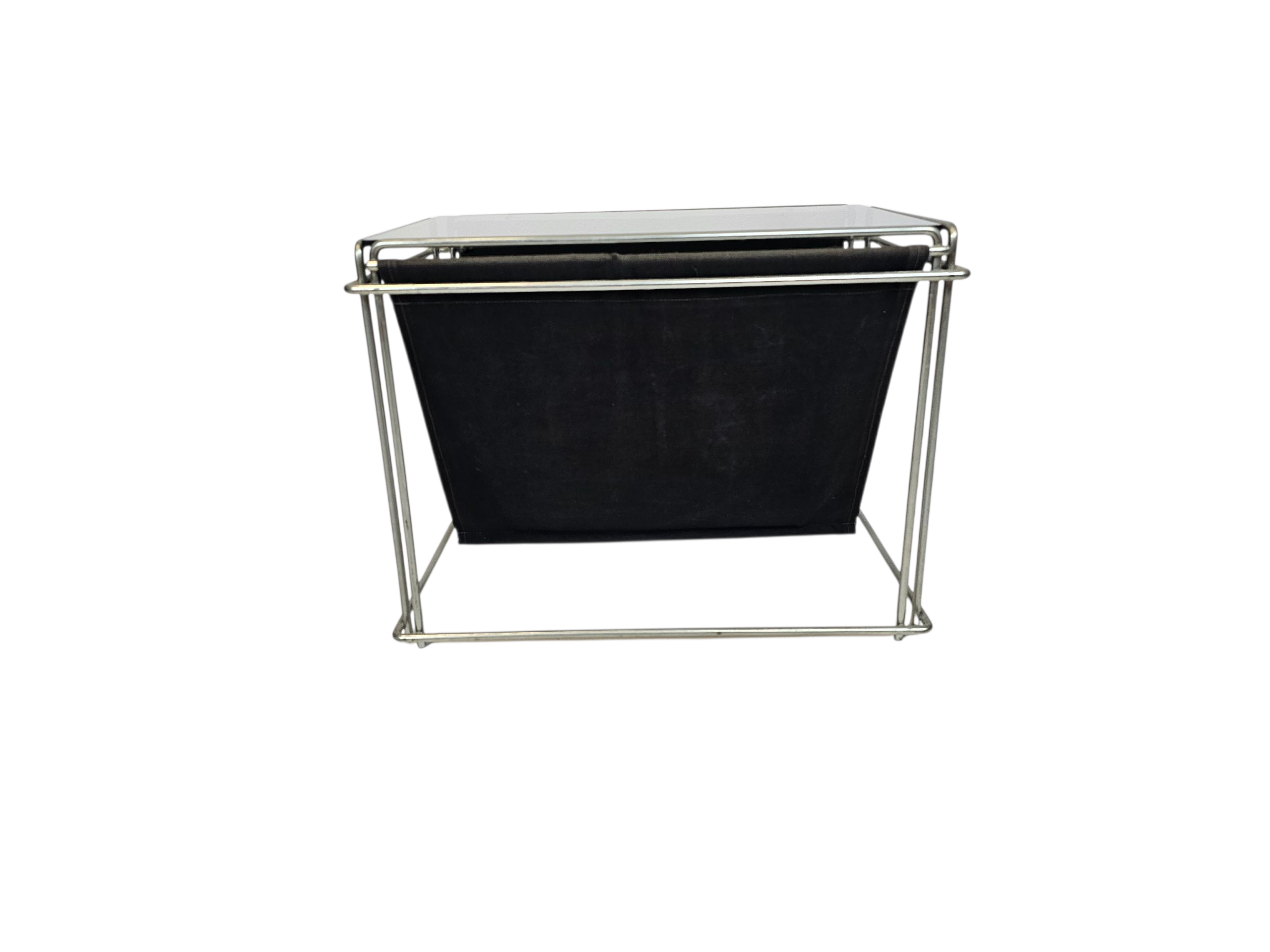 Max Sauze studio -  side table - lectuurbak - metaal -glas - 70s