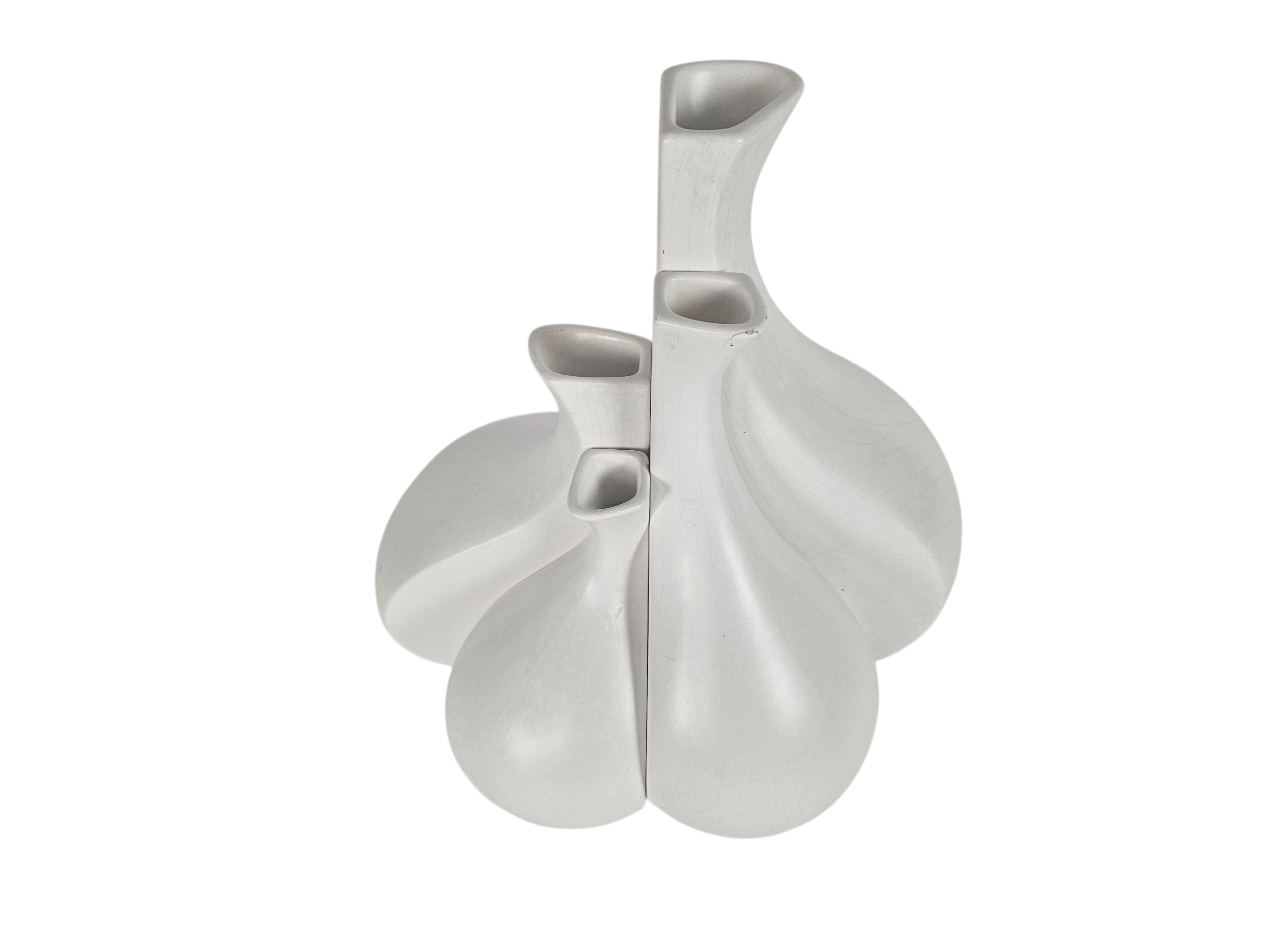Flora keramiek - design Jeroen Bechtold - Quartett vazen (4)   - 1987