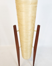 Vintage - rocket lamp -  Novoplast Sered - Czech Republic - teak - fiberglass- 1960-1969