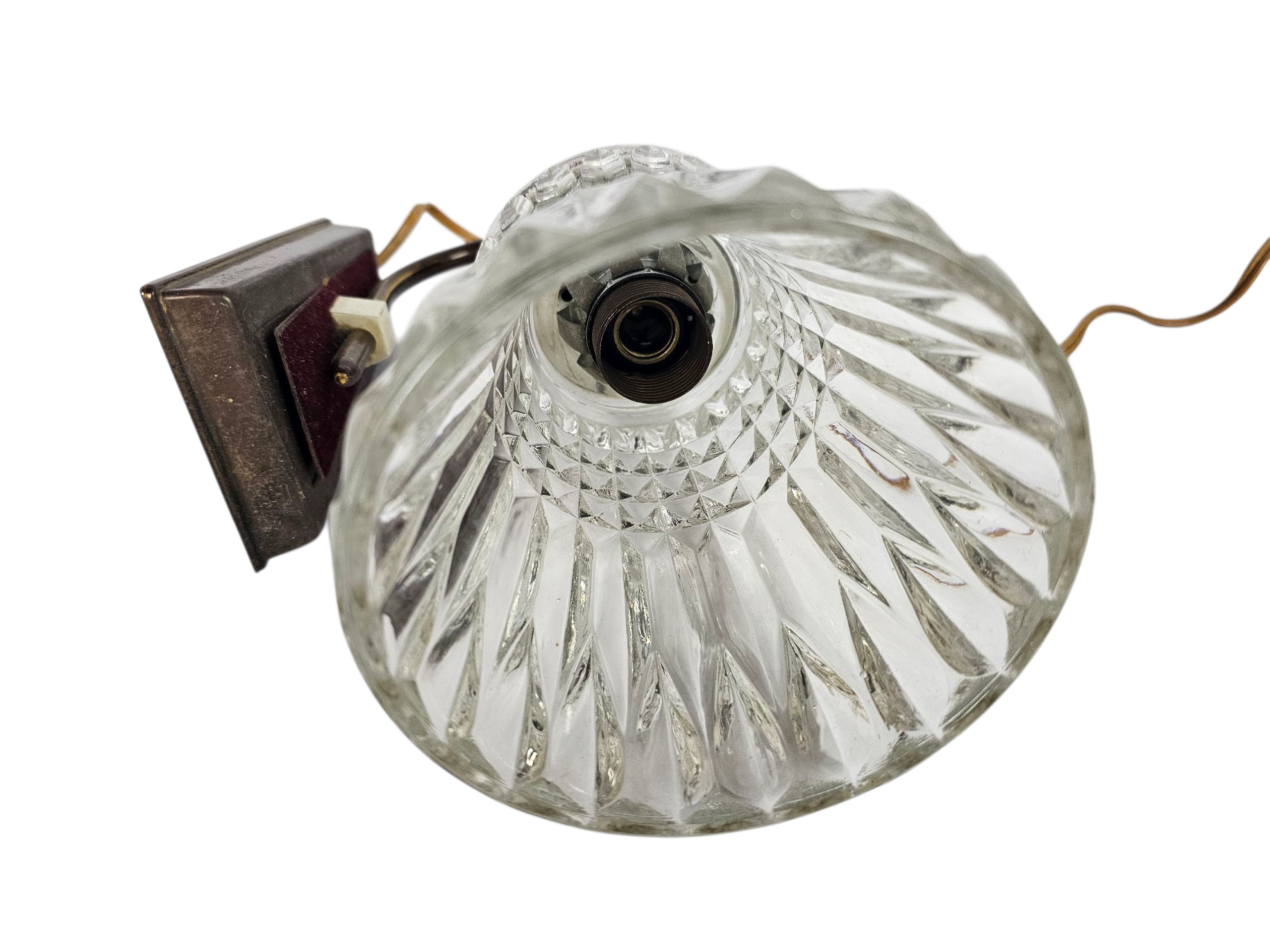 Vintage muurlamp - koper - messing - kristal - Holland - 60's
