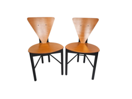 Italian design - driehoekig design - gebogen multiplex - Italie - 80's