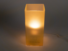 Dutch design - Icecubic lamp - Boxford Holland - Jan des Bouvrie - tafellamp - glas - 90's