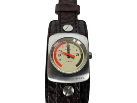 Diesel -  Dames Polshorloge - Titanium - Leer - 80's