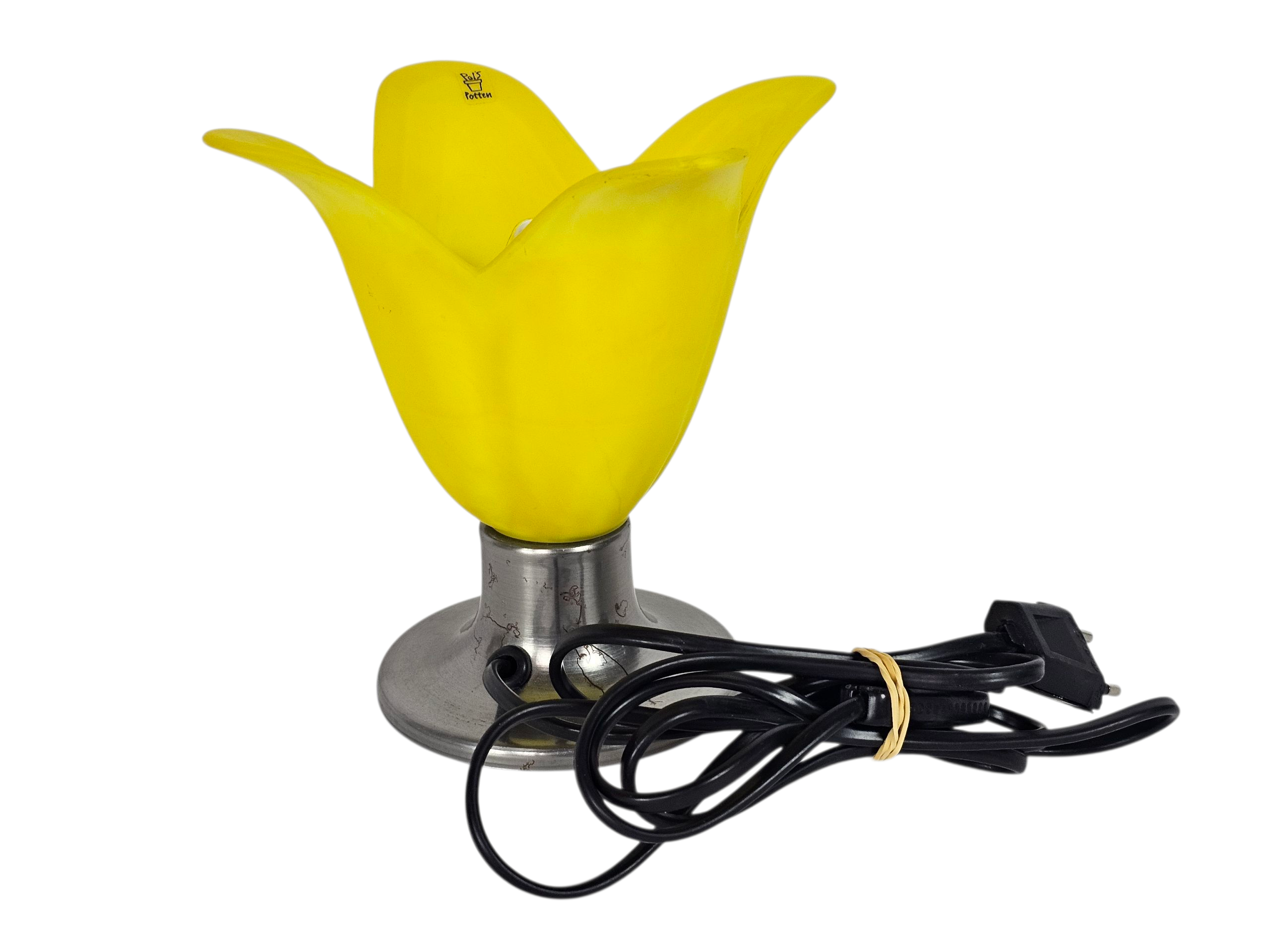 Dutch design - Pols Potten - tafellamp -  kelk verlichting - glas - metaal - 90's
