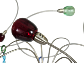 Harco Loor - Strawberry - murano -  6 lichts - dimmer - 1990's