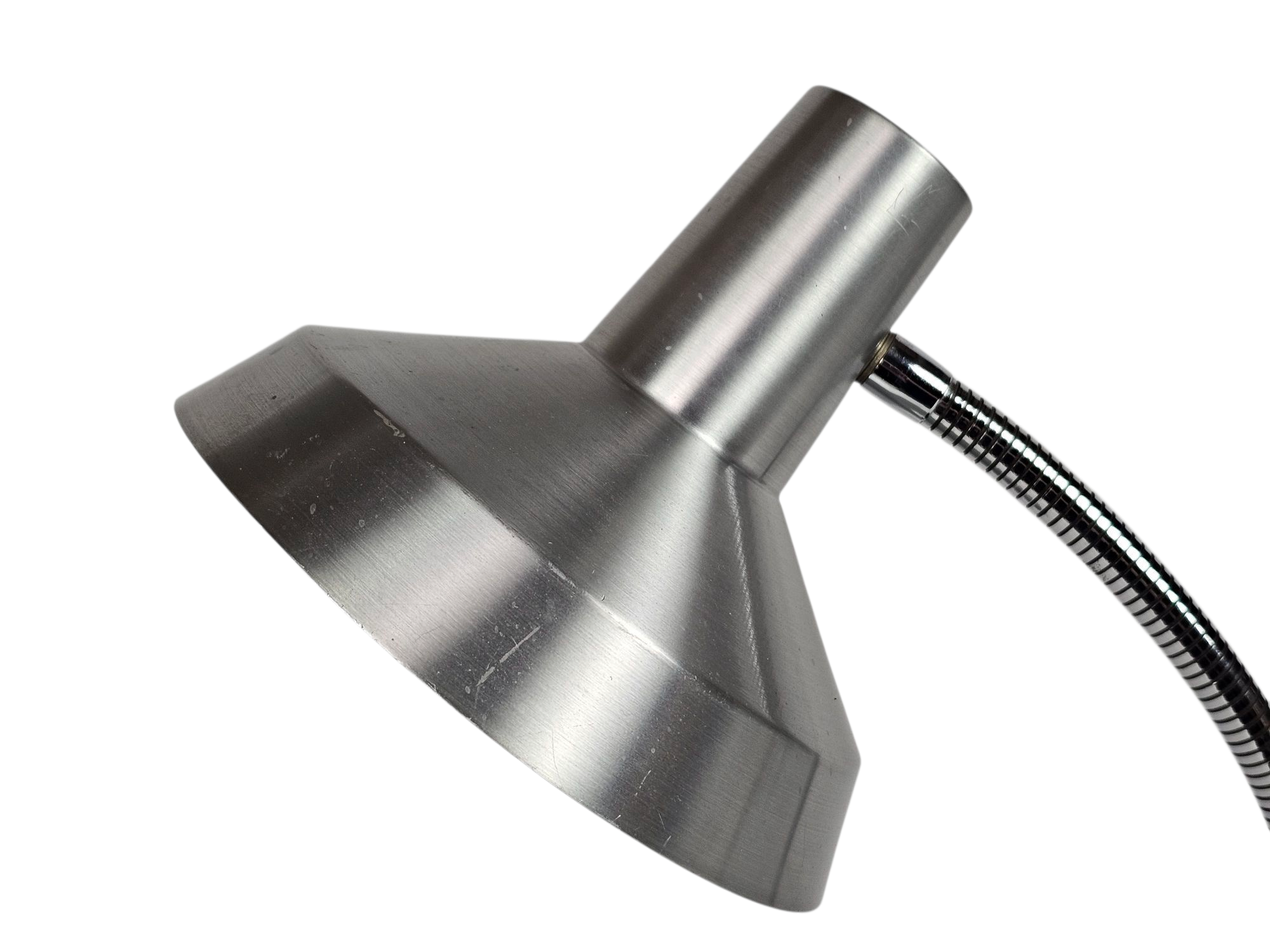 Hala Zeist -  verstelbare hals - tafellamp - metaal - chroom - aluminium - 1970's