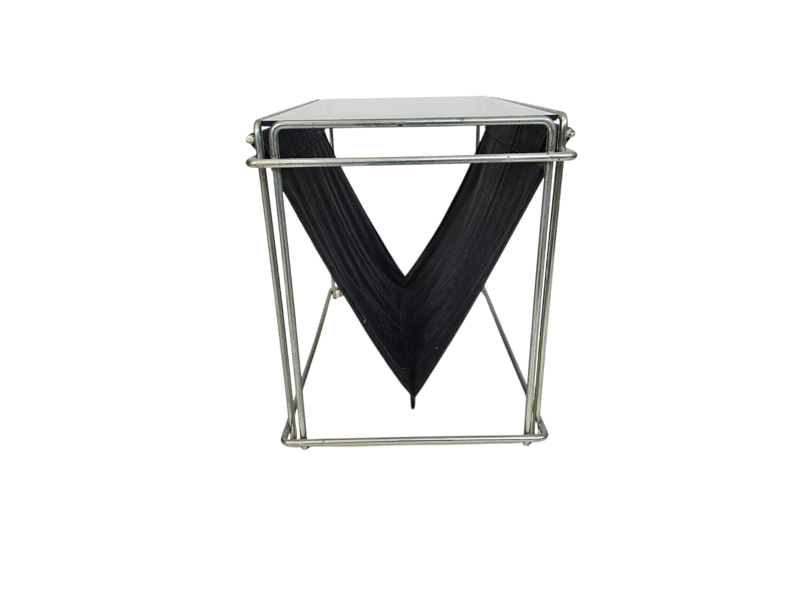 Max Sauze studio -  side table - lectuurbak - metaal -glas - 70s